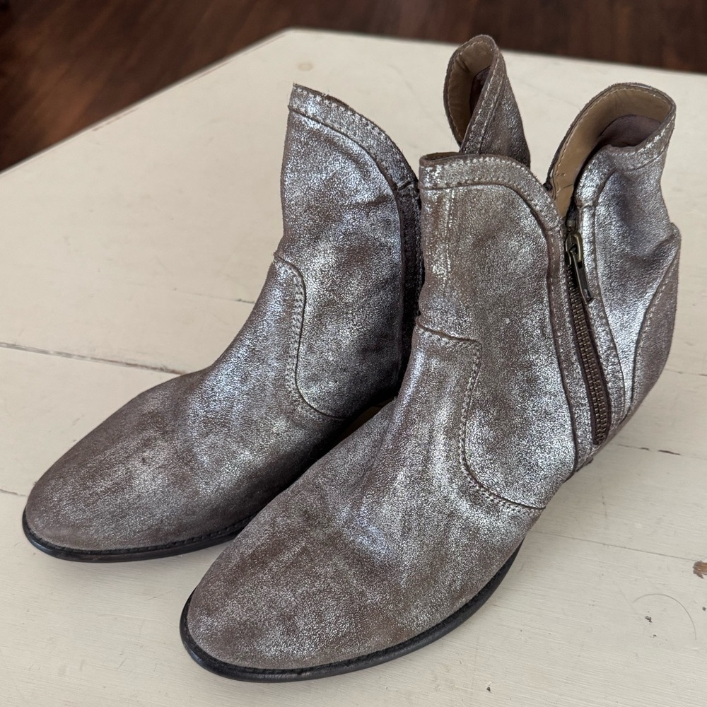 Silver Ankle Boots